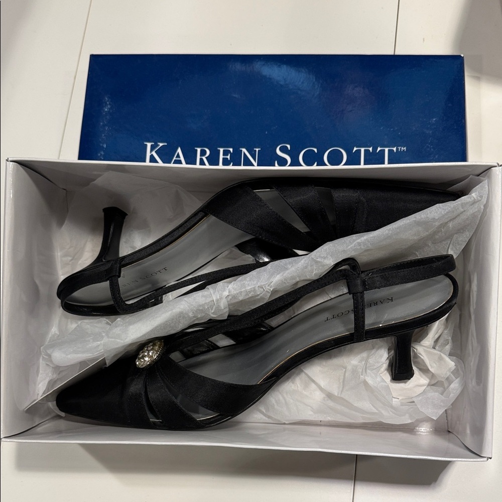 Karen Scott Black Strappy Heels